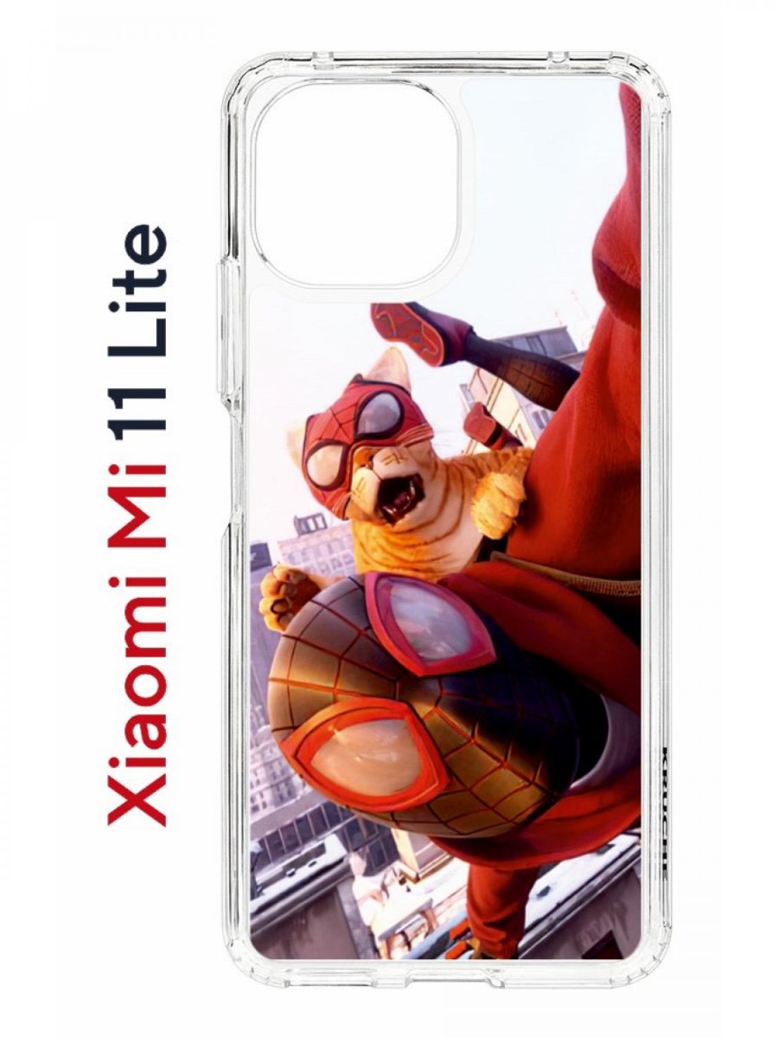 Чехол на Xiaomi Mi 11 Lite Kruche Print Человек паук,противоударный бампер с принтом