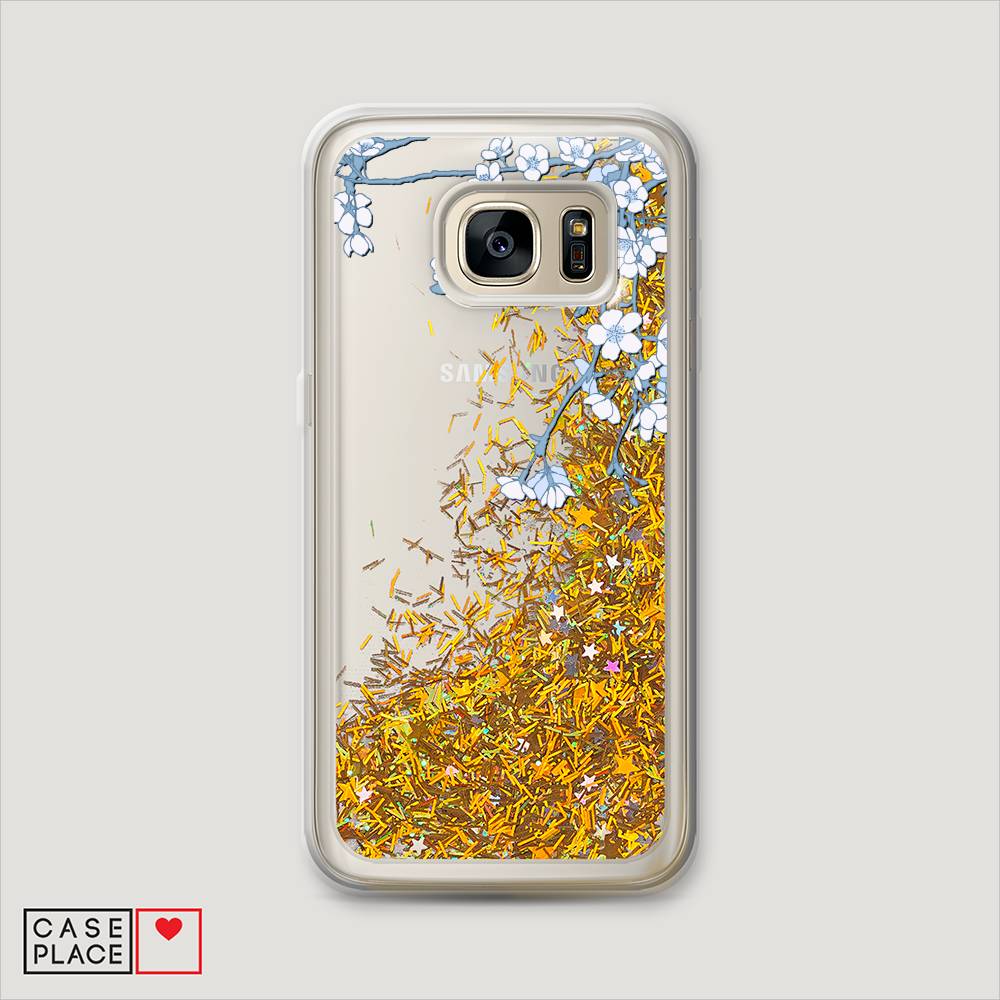 

Чехол Awog на Samsung Galaxy S7 "Цветочная фантазия 3", Голубой, 24590-1