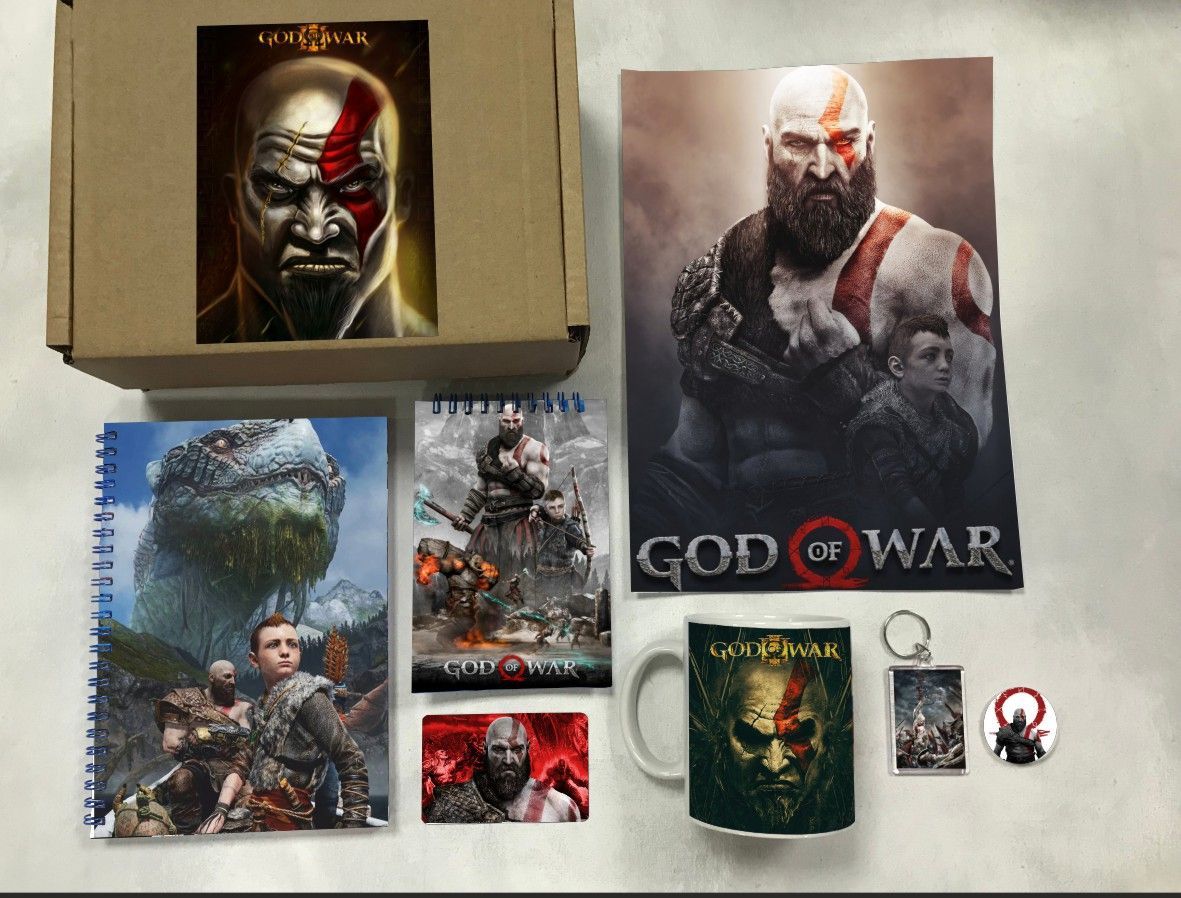 

Бокс с подарком God of War, Бог войны № 4, 14-4, 7 предметов, Бежевый, God of War, Бог войны № 4