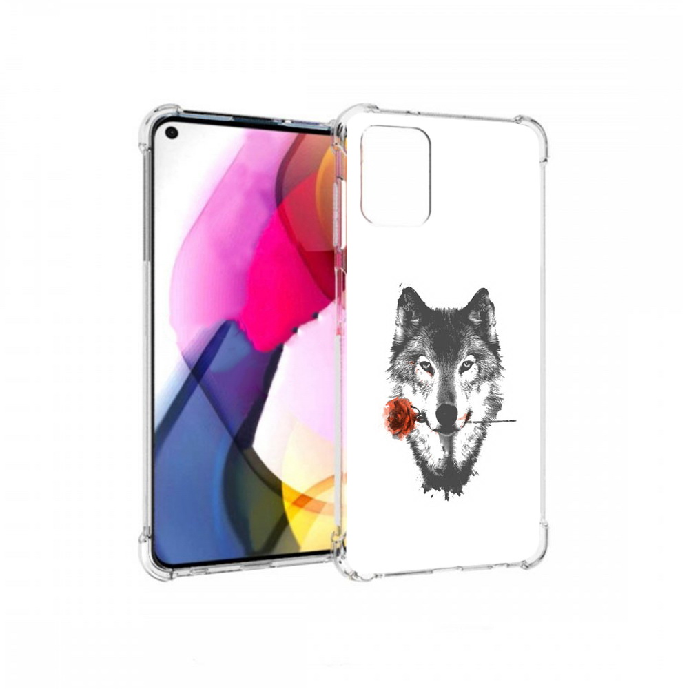 

Чехол MyPads Tocco для Motorola Moto G волк с розой (PT227060.366.270), Прозрачный, Tocco