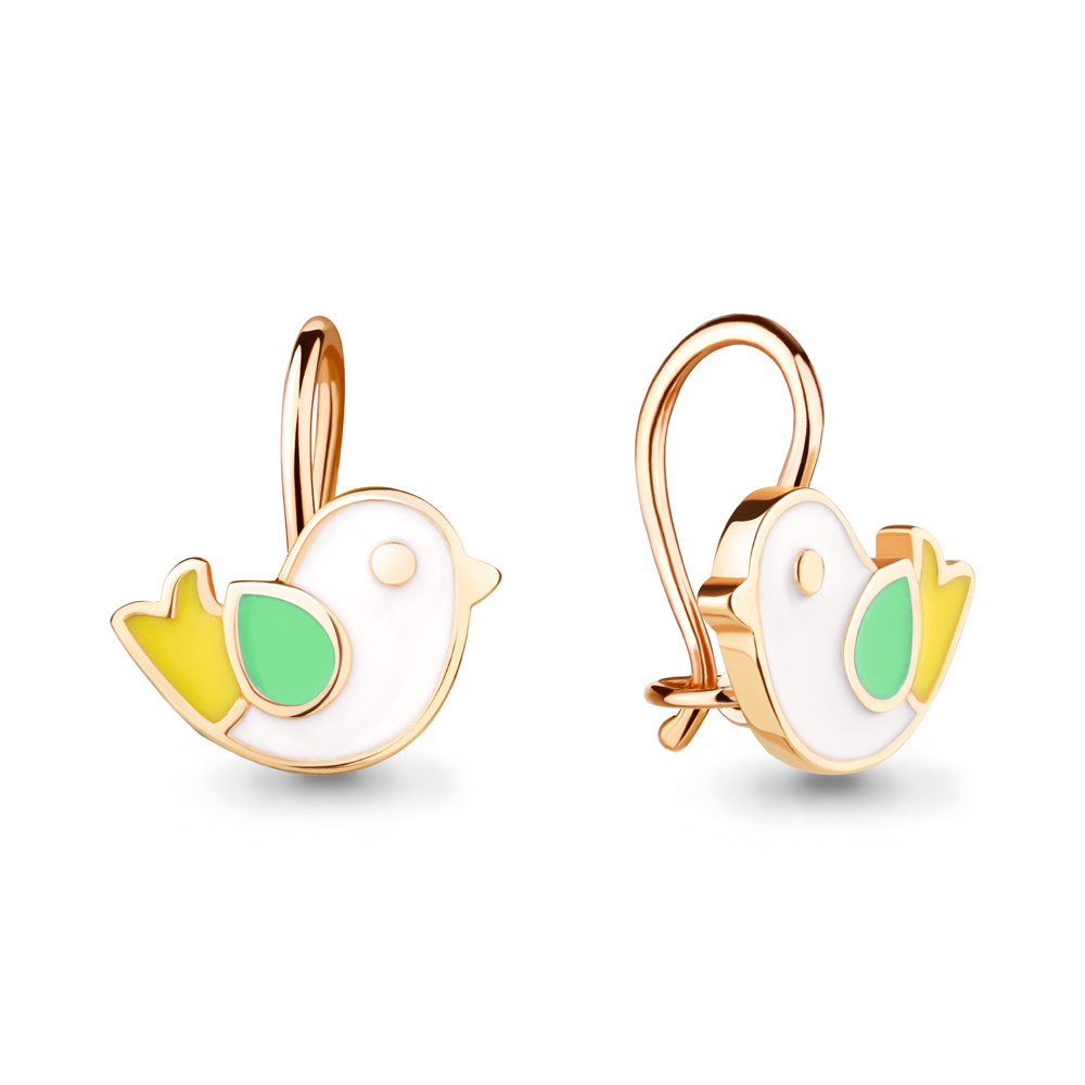 

Серьги из серебра с эмалью Aquamarine 34019_925_з, 34019_925_з