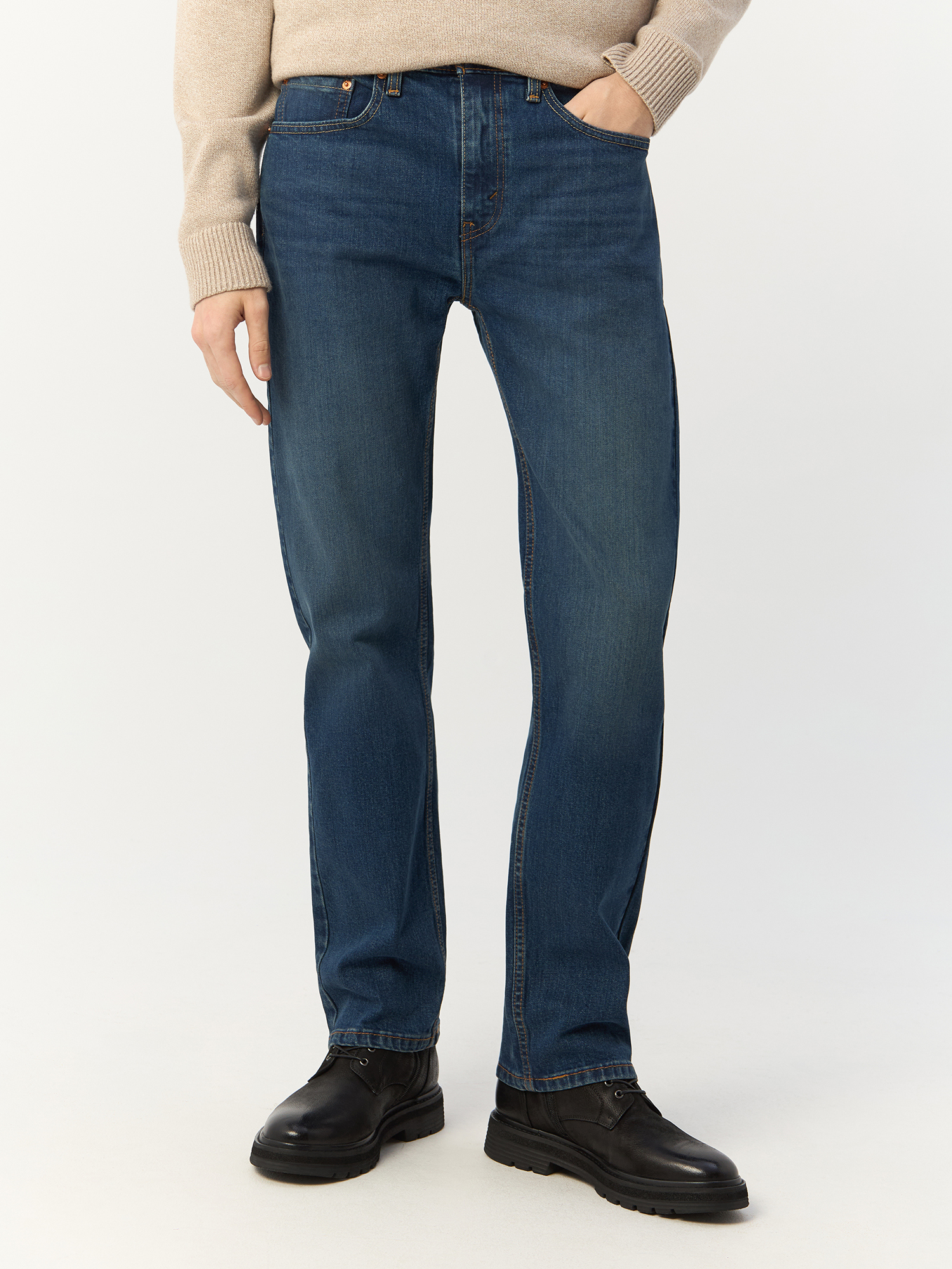 

Джинсы мужские Levi's 00505-1455 синие 36/34, Синий, 00505-1455