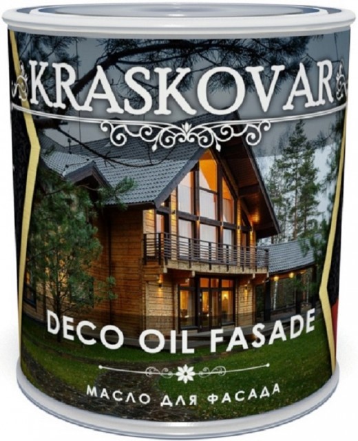 фото Масло для фасада kraskovar deco oil fasade джинсовый 0,75л