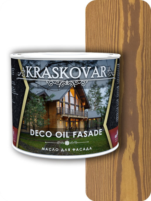 фото Масло для фасада kraskovar deco oil fasade миндаль 2,2л