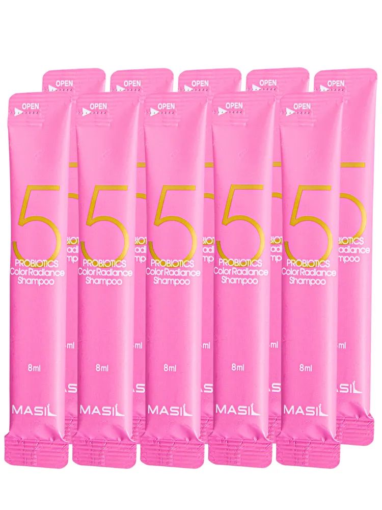 Корейский шампунь MASIL профессиональный для защиты цвета волос с пробиотиками 8 мл 10 шт masil увлажняющее парфюмированное масло для волос с лактобактериями 66