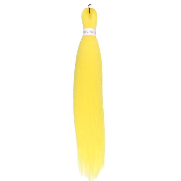 Канекалон SIM-BRAIDS однотонный, гофрированный, 65 см, 90 гр, цвет жёлтый(#Yellow) 7437771 sim braids канекалон однотонный гофрированный 65 см 90 гр оранжевый orange