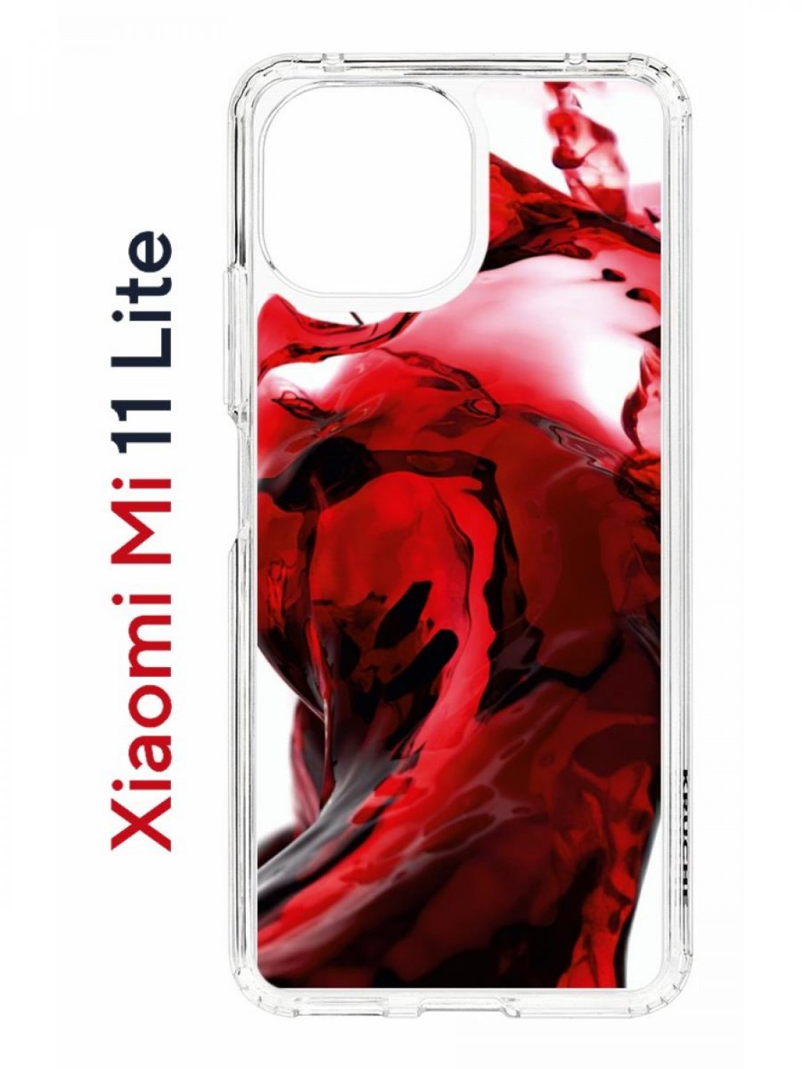 фото Чехол на xiaomi mi 11 lite kruche print вино,противоударный бампер,с защитой камеры кruче