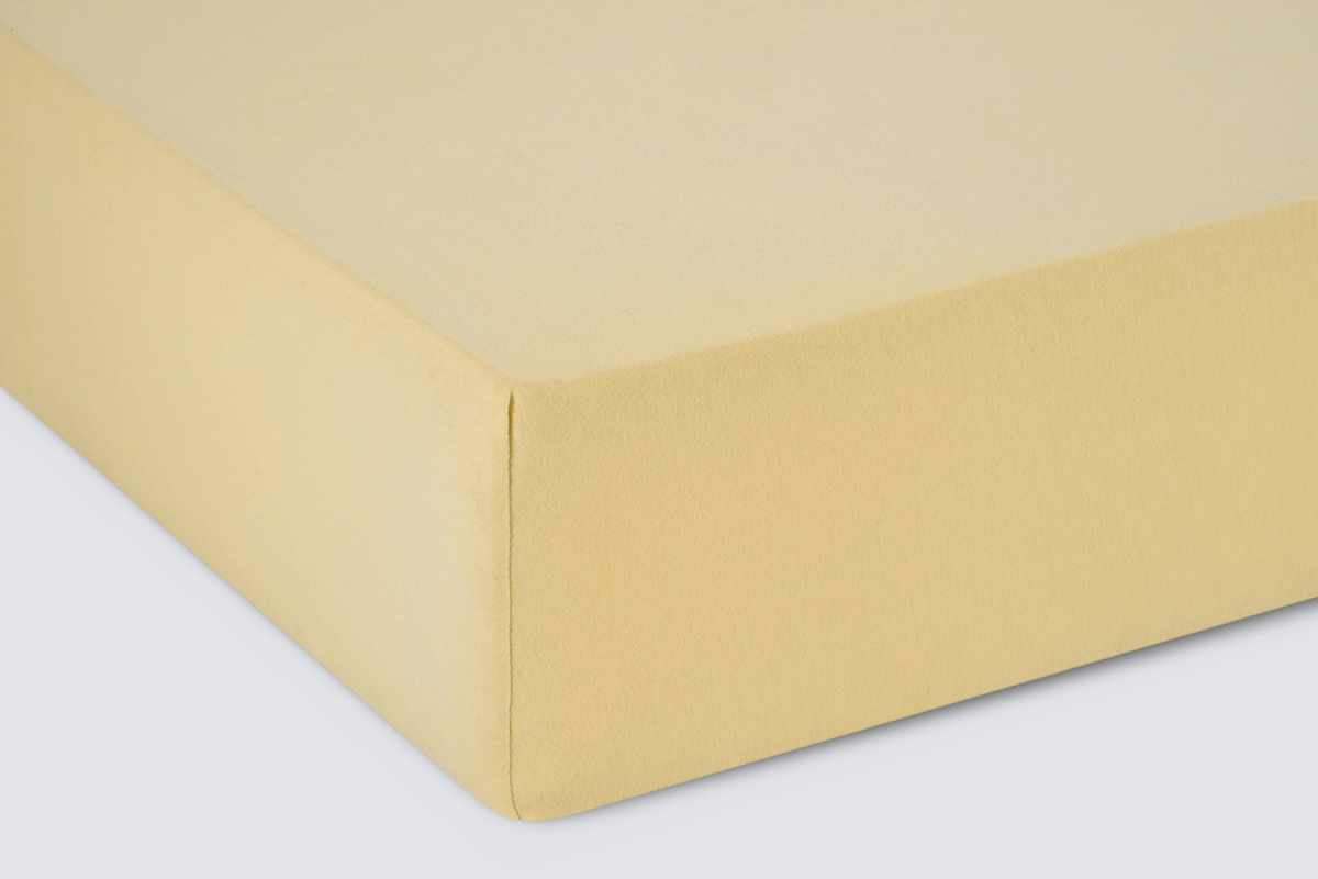 

Простыня натяжная на резинке Ecotex 140x200x20 бежевый, Трикотажная ПРТ