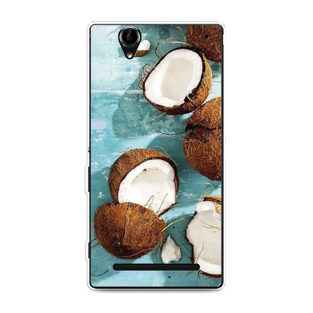 

Чехол Awog на Sony Xperia T2 Ultra "Разбитые кокосы", Разноцветный, 50950-10