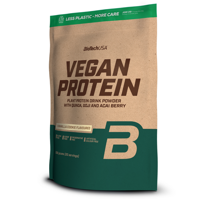 фото Вегетарианский протеин biotechusa vegan protein 500 г. ванильное печенье