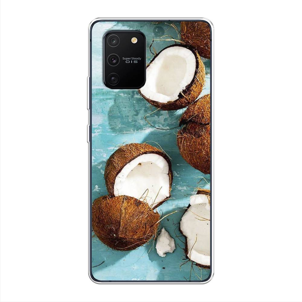 

Чехол Awog на Samsung Galaxy A91/S10 Lite "Разбитые кокосы", Разноцветный, 29950-10