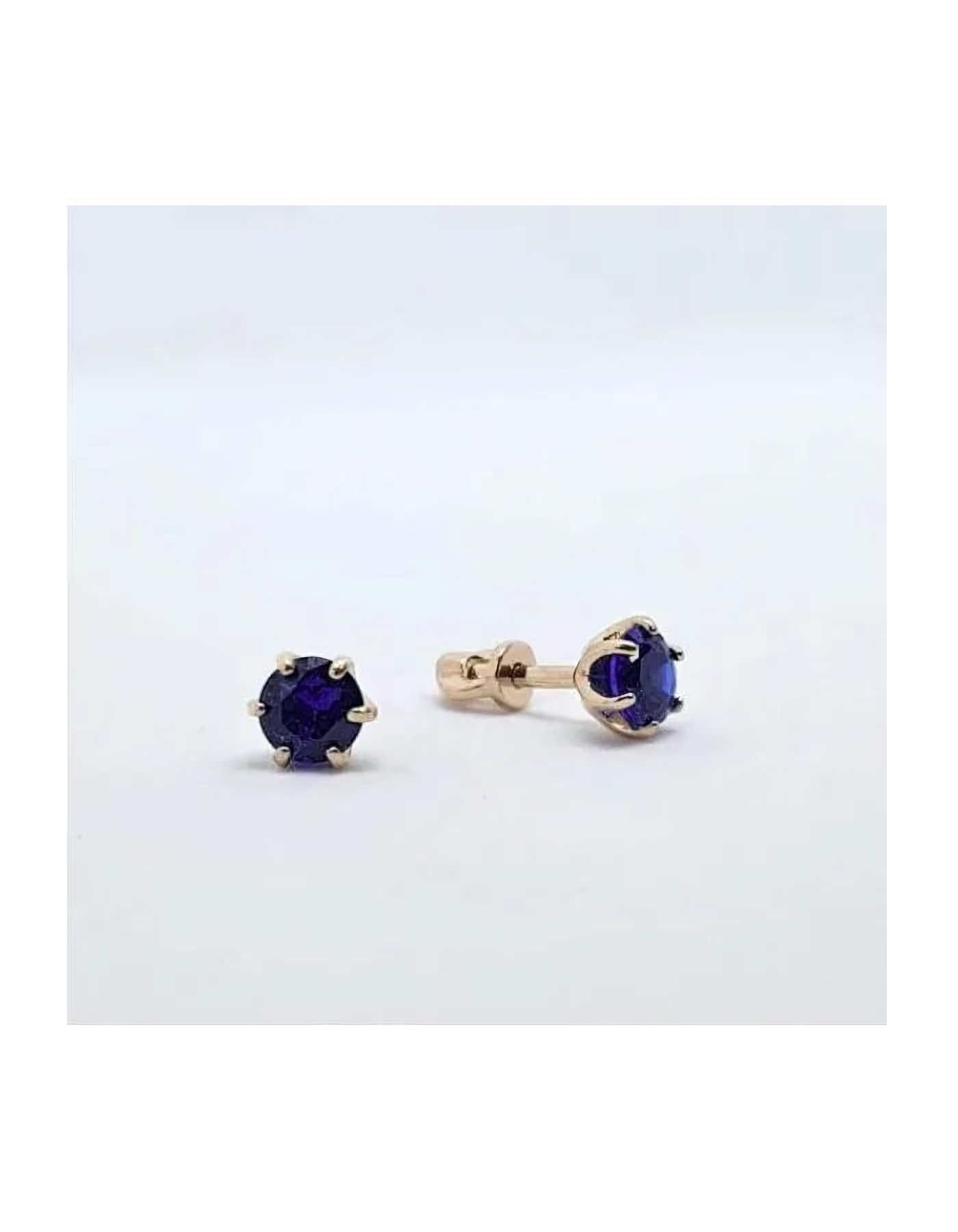 

Серьги пусеты из золота TEO MAORI 9С130-572Син, фианит, 9С130-572Син
