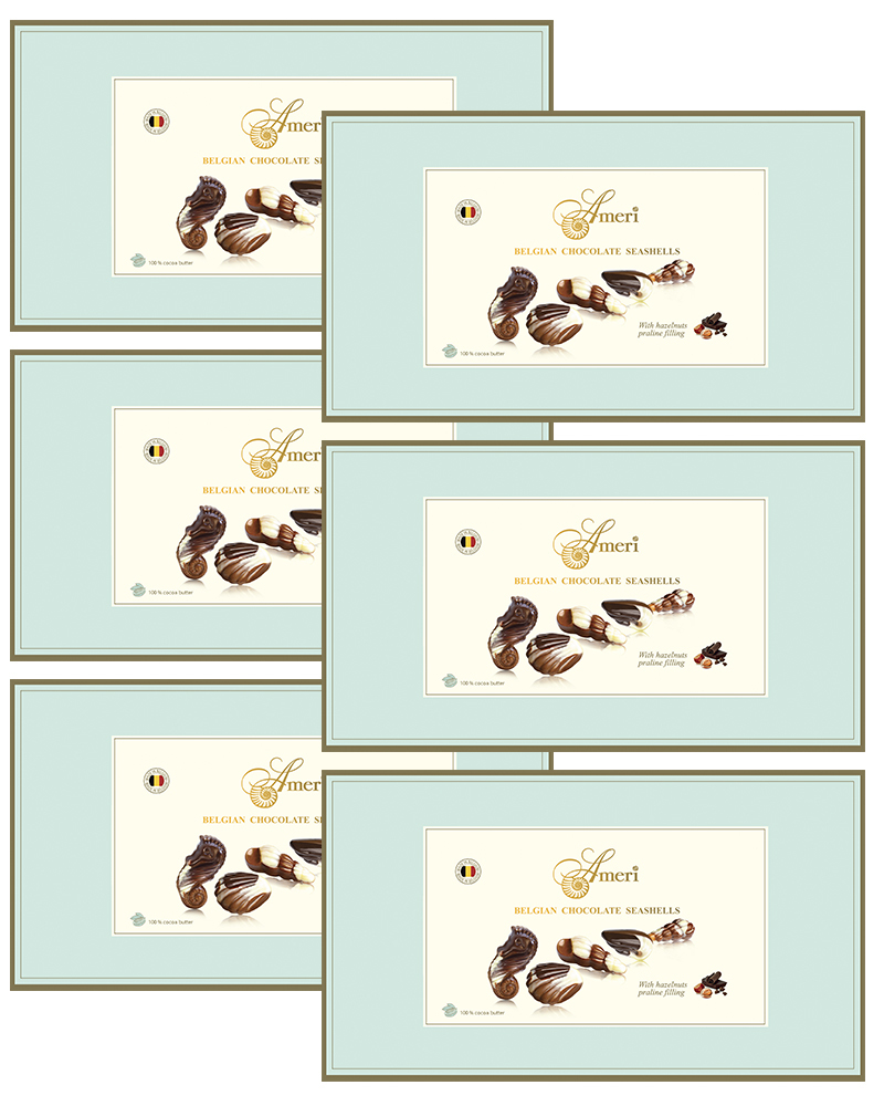 Конфеты шоколадные Ameri с начинкой пралине в мятной упаковке, 500 г. - 6 шт.