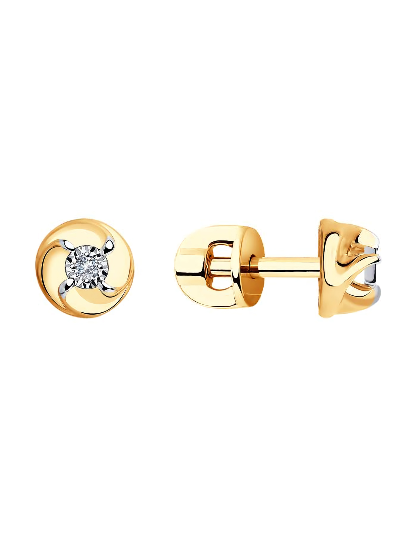 

Серьги пусеты из золота TEO MAORI 91021310, бриллиант, 91021310