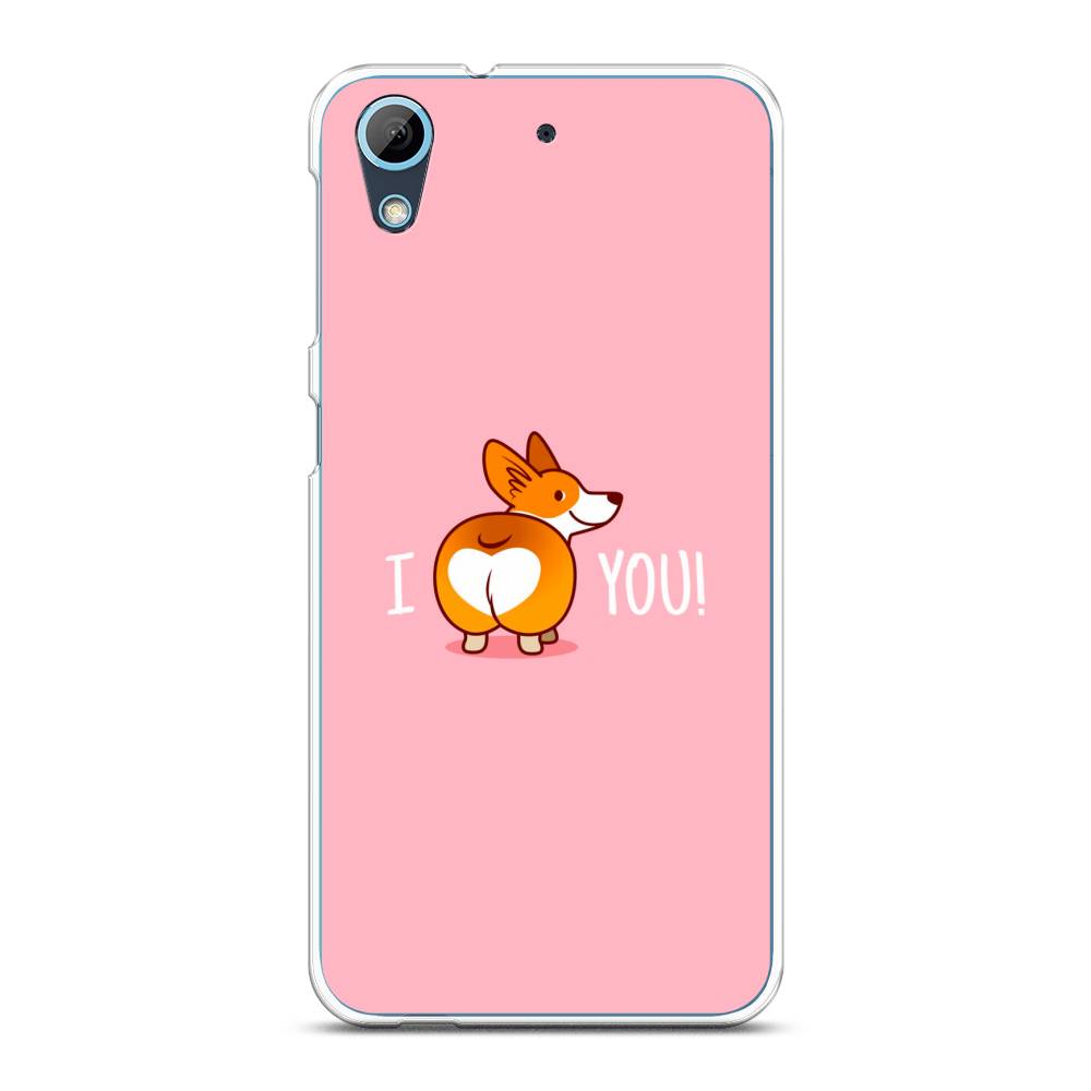

Чехол на HTC Desire 626 "Корги I love you", Розовый;коричневый;белый, 101650-1