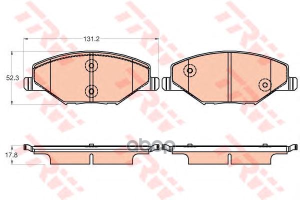 

Колодки Тормозные Vw Polo Седан (10-) Передние (4Шт.) Trw Gdb2027