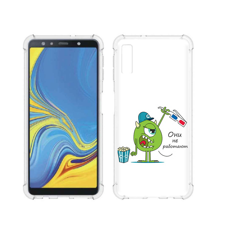 

Чехол MyPads Tocco для Samsung Galaxy A7 (2018) Очки не работают (PT95255.558.129), Прозрачный, Tocco