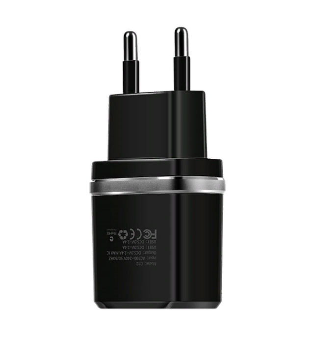

HOCO HC-63094 C12/ Сетевое ЗУ/ 2 USB/ Выход: 12W/ Black