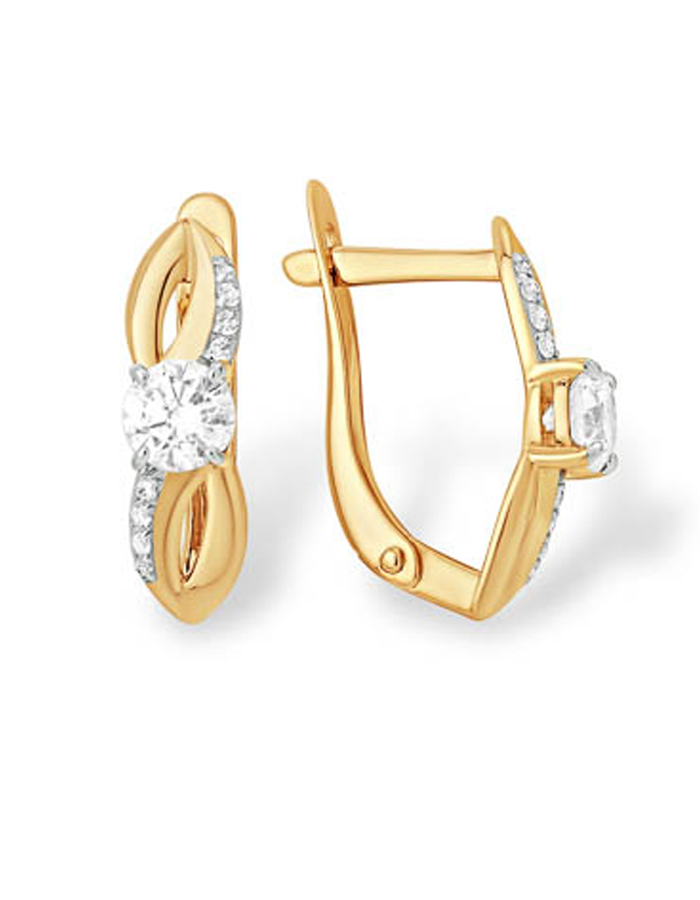 

Серьги из золота TEO MAORI 9с1329555, фианит, 9с1329555
