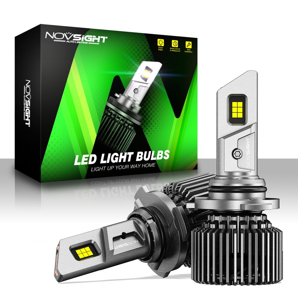 

Светодиодная LED лампа Novsight модель N76, цоколь HB4/9006 - 100Вт (2 шт) 6500К, Автомобильная лампа