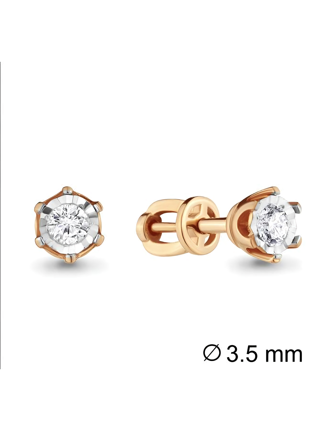 

Серьги пусеты из золота TEO MAORI 942044, фианит, 942044