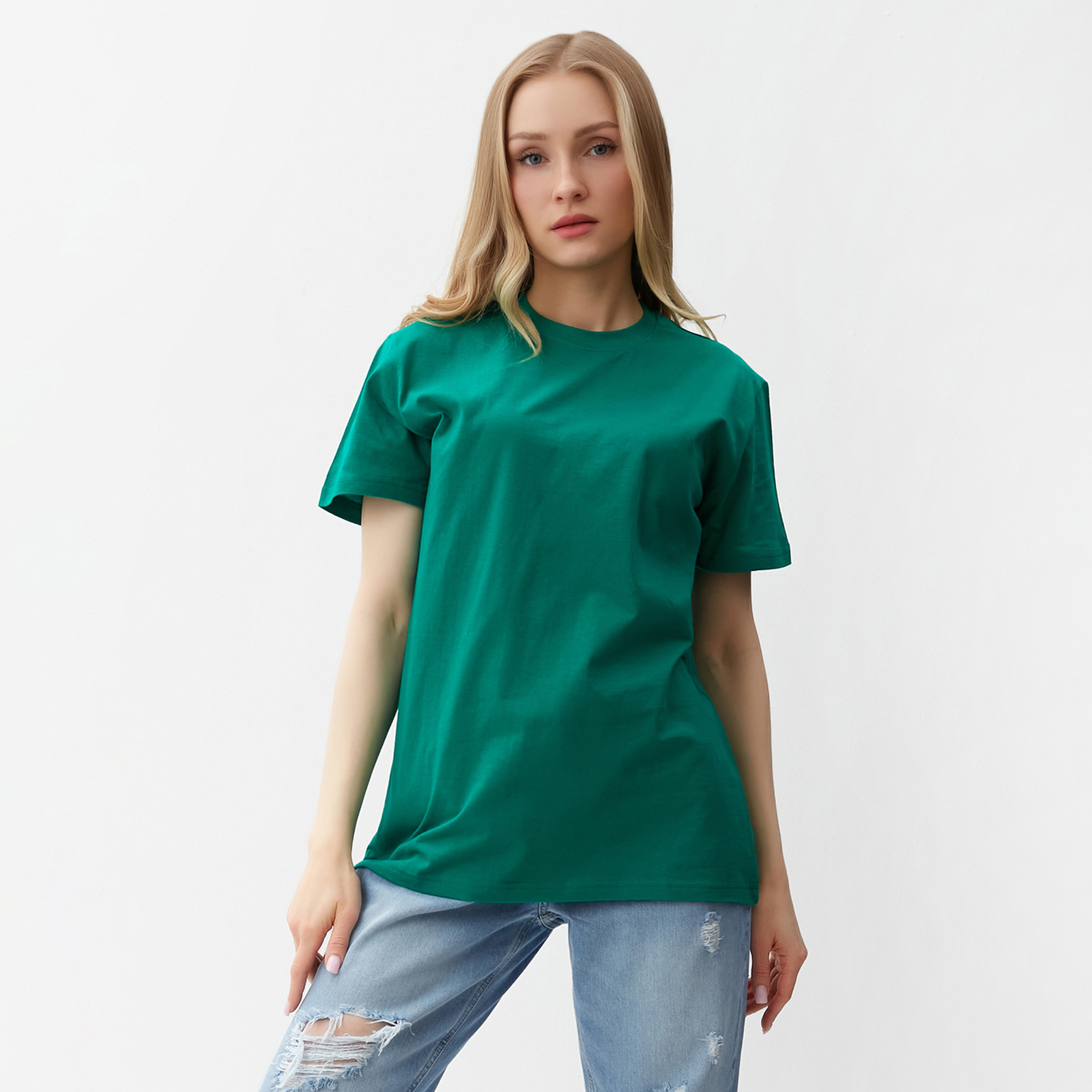 

Футболка женская NoBrand ATA collection зеленая 46 RU, Зеленый, ATA collection