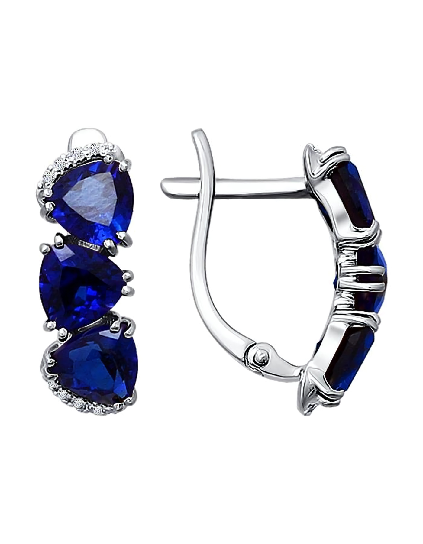 

Серьги из золота TEO MAORI 96022096, бриллиант/сапфир искусственный, 96022096
