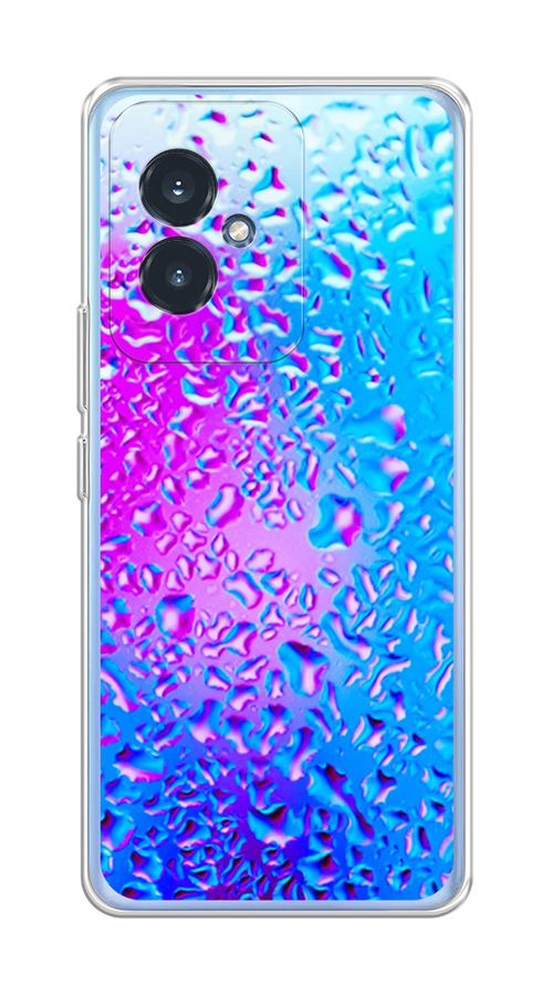 

Чехол на Honor 100 "Капли на стекле", Бирюзовый;розовый, 6122750-1