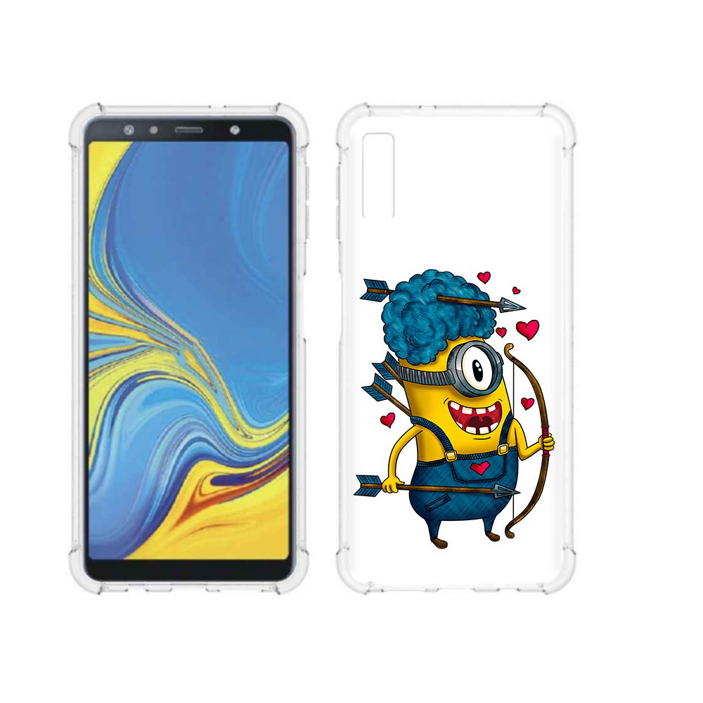 

Чехол MyPads Tocco для Samsung Galaxy A7 (2018) Миньон купидон (PT95255.558.117), Прозрачный, Tocco