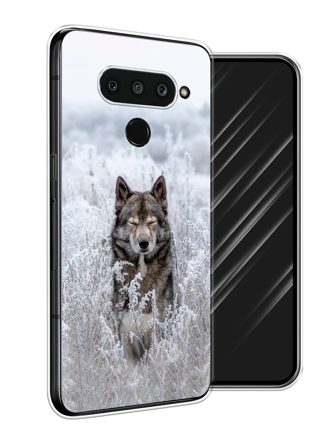 

Чехол Awog на LG V50 ThinQ "Волк в поле", Белый;черный, 83850-1
