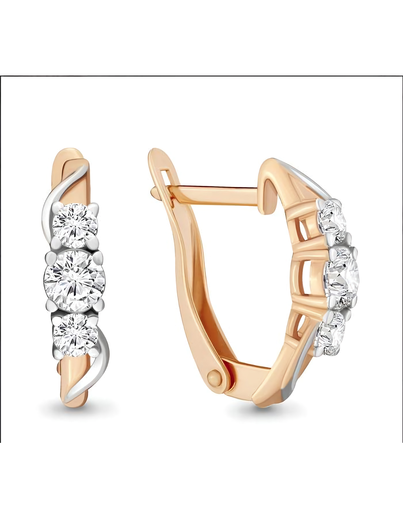 

Серьги из золота TEO MAORI 943576, фианит, 943576