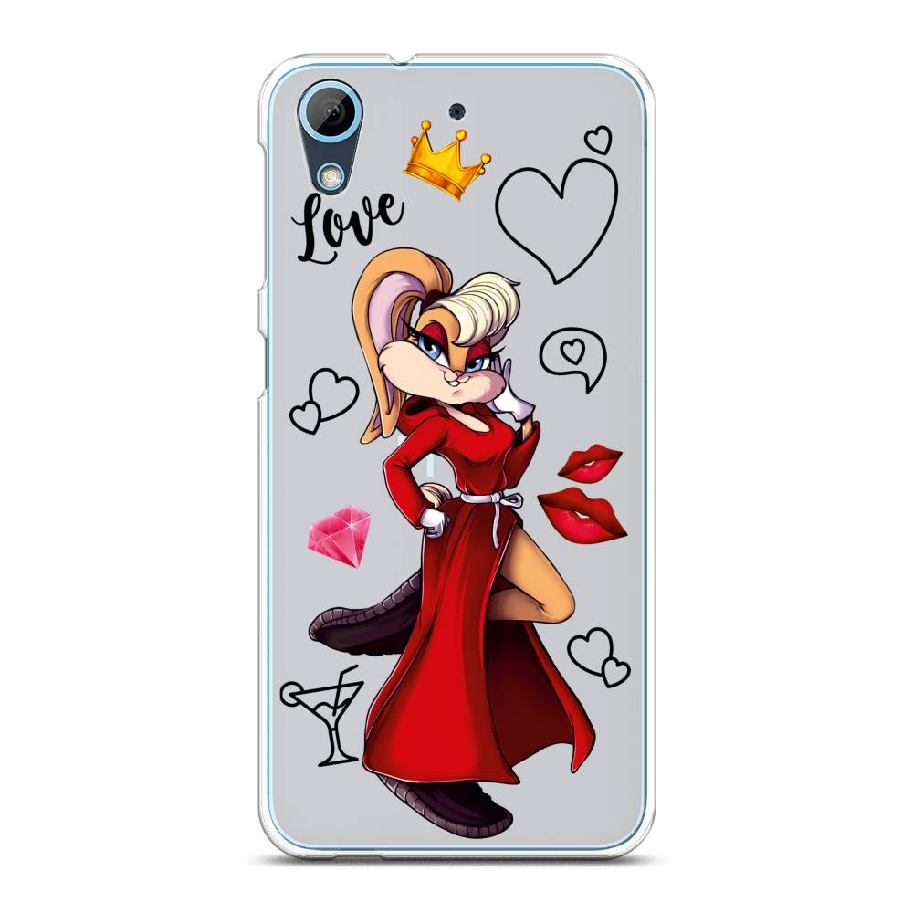 

Чехол на HTC Desire 626 "Rich Lola Bunny", Красный;бежевый;оранжевый, 101350-6