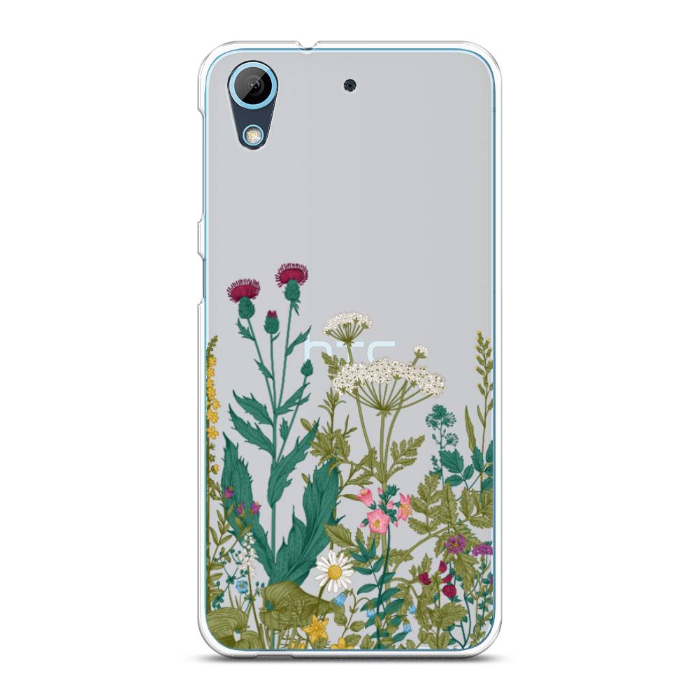 

Чехол на HTC Desire 626 "Дикие полевые цветы", Зеленый;розовый;белый, 101350-2