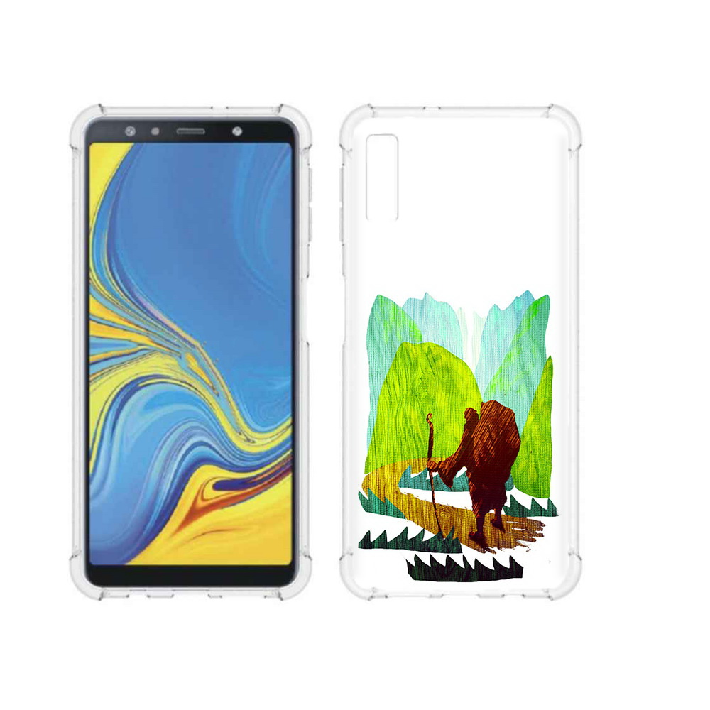 

Чехол MyPads Tocco для Samsung Galaxy A7 (2018) Лесная тропа (PT95255.558.106), Прозрачный, Tocco