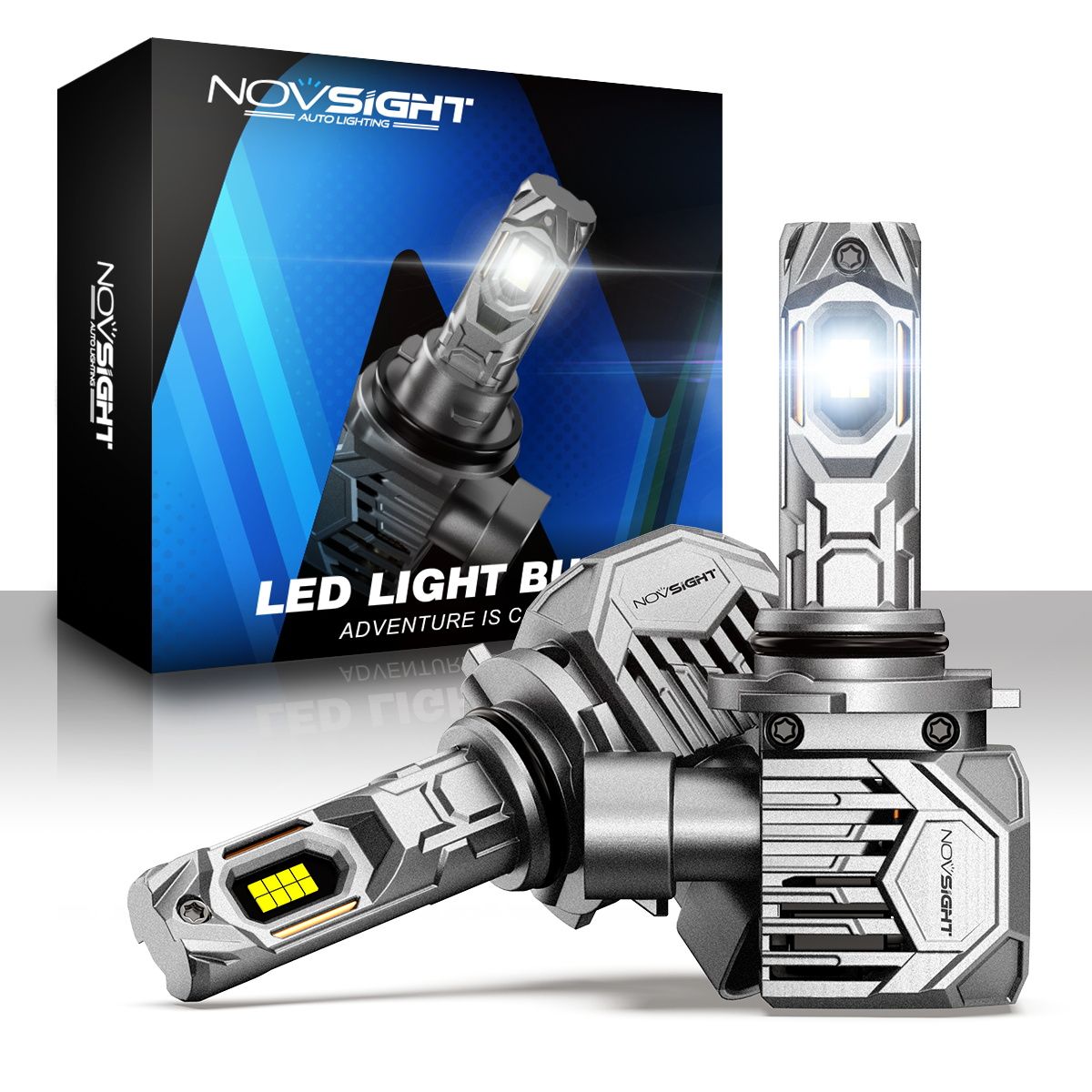 

Светодиодная LED лампа Novsight модель N69, цоколь HB3/9005 - 130Вт (2 шт) 6500К, Автомобильная лампа