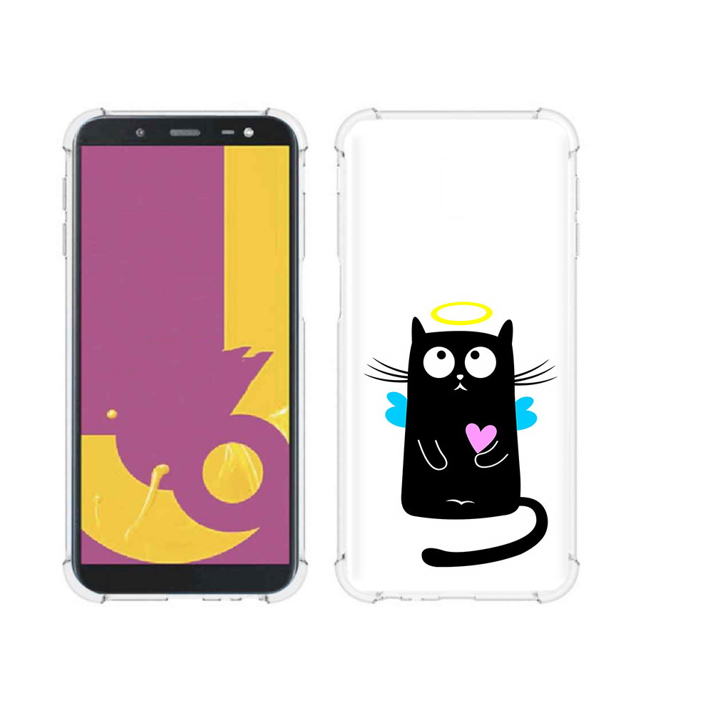 

Чехол MyPads Tocco для Samsung Galaxy J6+ (2018) Кот ангелок (PT119175.557.96), Прозрачный, Tocco