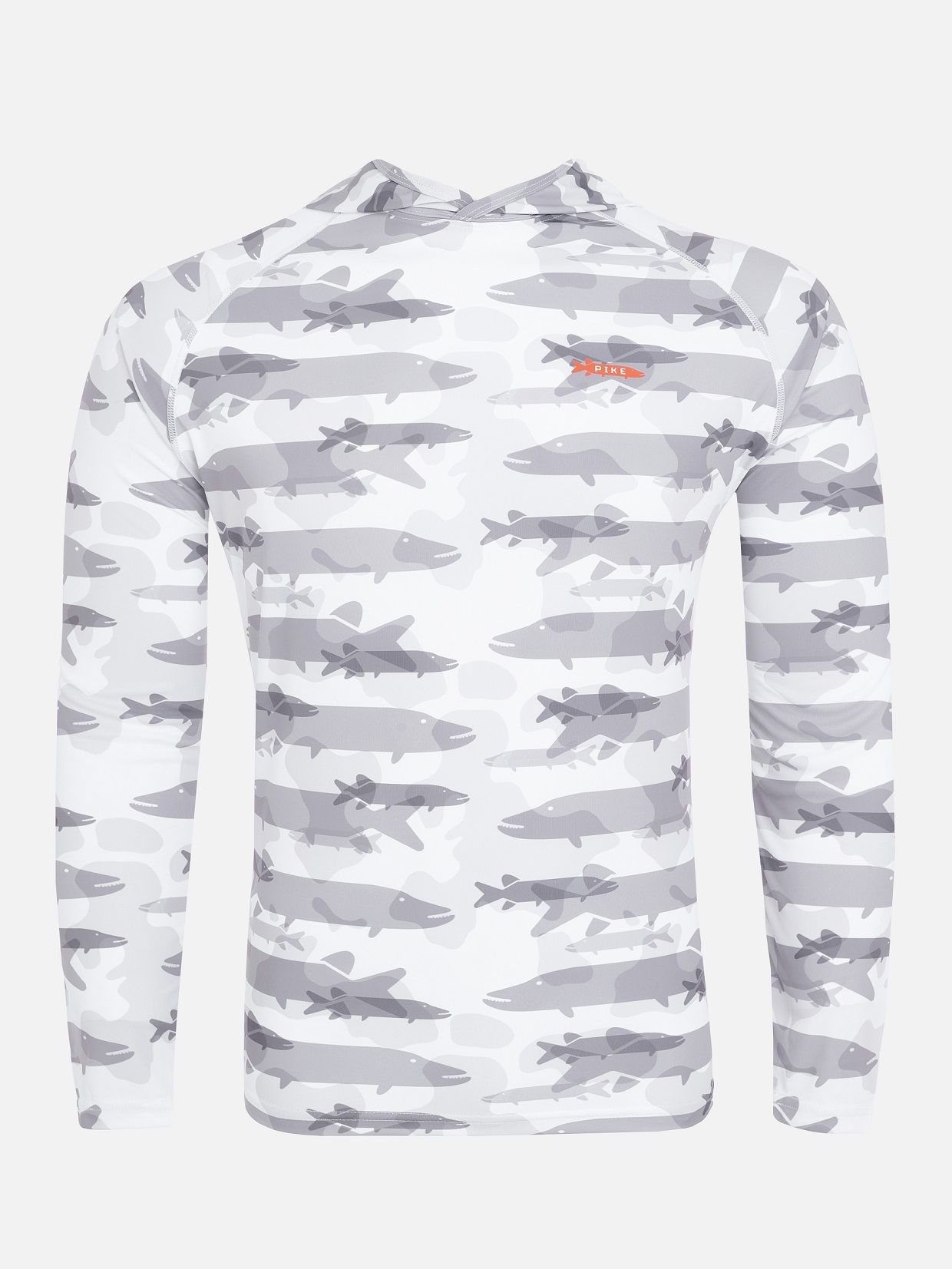 

Лонгслив унисекс PIKE SUNSHIELD HOODIE Print серый XL, SUNSHIELD HOODIE Print