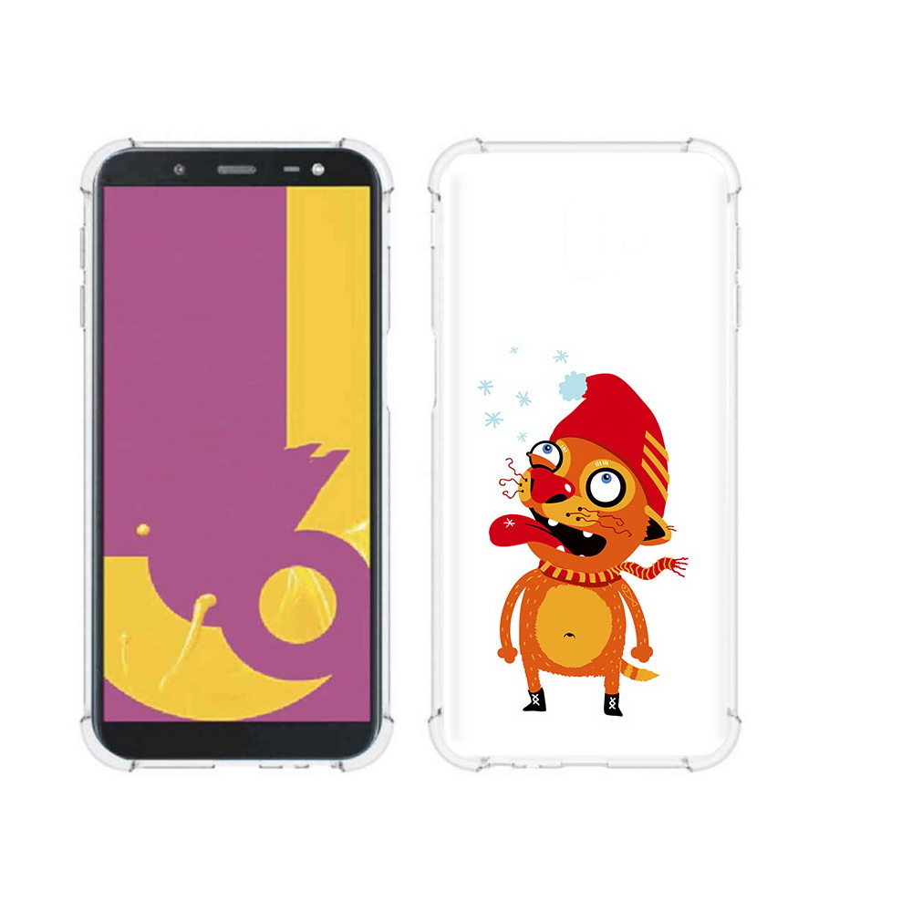 

Чехол MyPads Tocco для Samsung Galaxy J6+ (2018) Зимний кот (PT119175.557.88), Прозрачный, Tocco