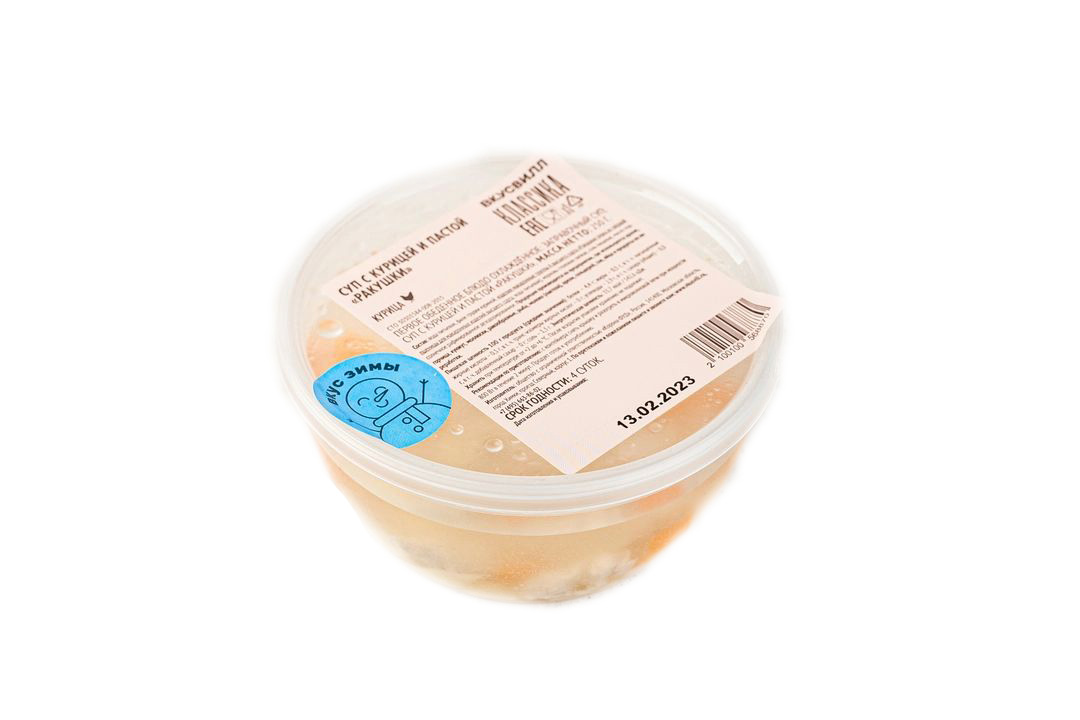 

Суп ВкусВилл Ракушки с курицей и пастой 250 г