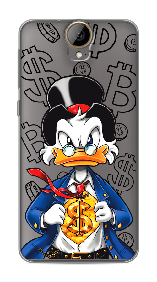 

Чехол на HTC One E9 Plus "Scrooge Goldman", Черный;белый;синий, 102250-1
