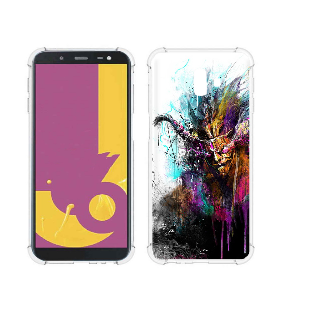 

Чехол MyPads Tocco для Samsung Galaxy J6+ (2018) яркий дьявол (PT119175.557.709), Прозрачный, Tocco