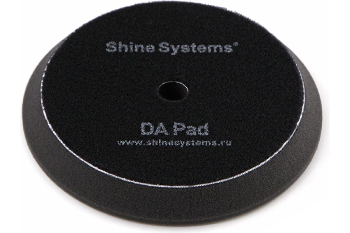 Полировальный круг ультрамягкий DA Foam Pad Black 130 мм, черный Shine systems SS557 полировальный круг твердый лиловый shine systems da foam pad purple 130 мм