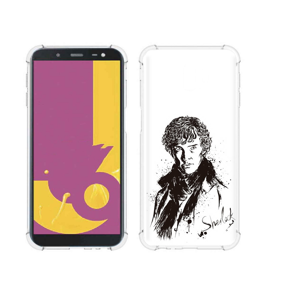 

Чехол MyPads Tocco для Samsung Galaxy J6+ (2018) шерлок холмс портрет (PT119175.557.698), Прозрачный, Tocco