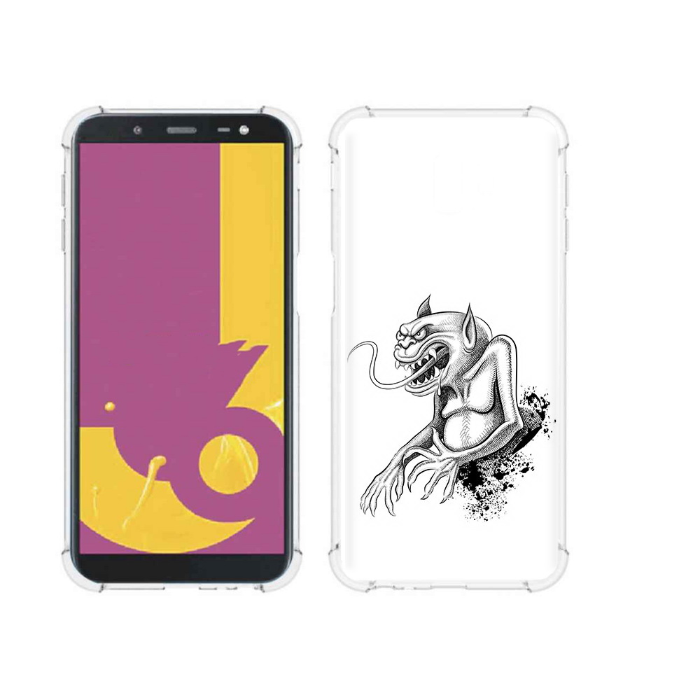 

Чехол MyPads Tocco для Samsung Galaxy J6+ (2018) чорт (PT119175.557.692), Прозрачный, Tocco