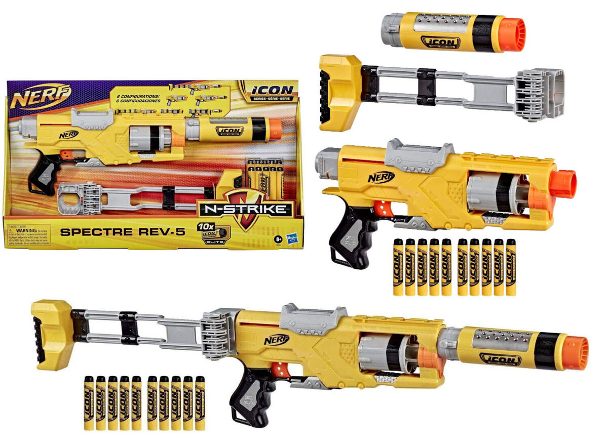 

Бластер игрушечный Nerf Hasbro N-Strike Icon Series Spectre Rev-5 N8885