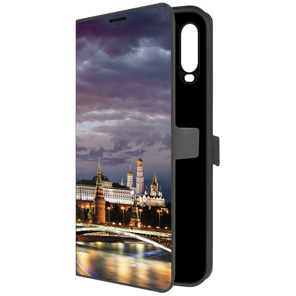 

Чехол-книжка Krutoff Eco Book для Vivo Y17 Россия, Московский Кремль (черный)