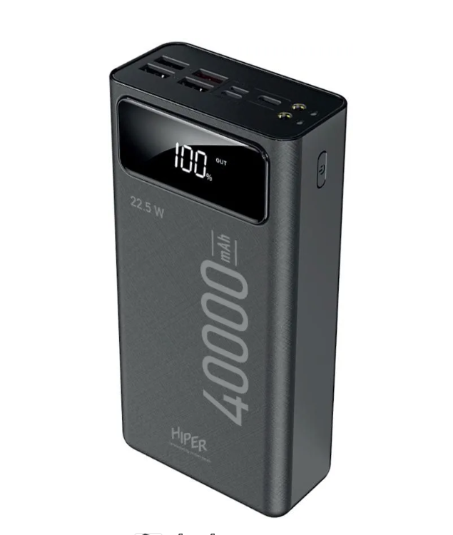 Мобильный аккумулятор Hiper DELTA 40000 40000mAh QC PD 3A черный