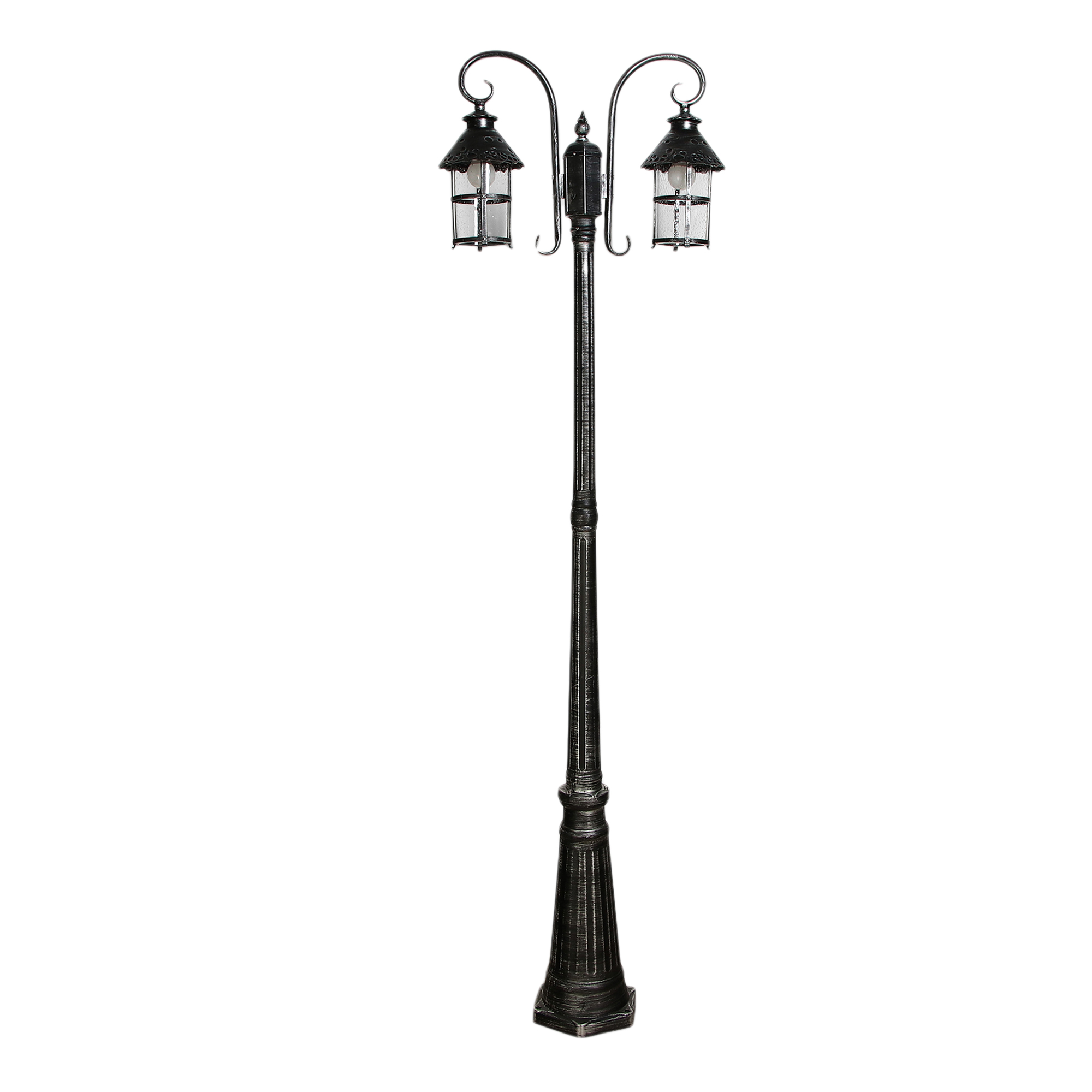 Светильник садовый Amber Lamp 9732-POLE 10 E27 черное серебро