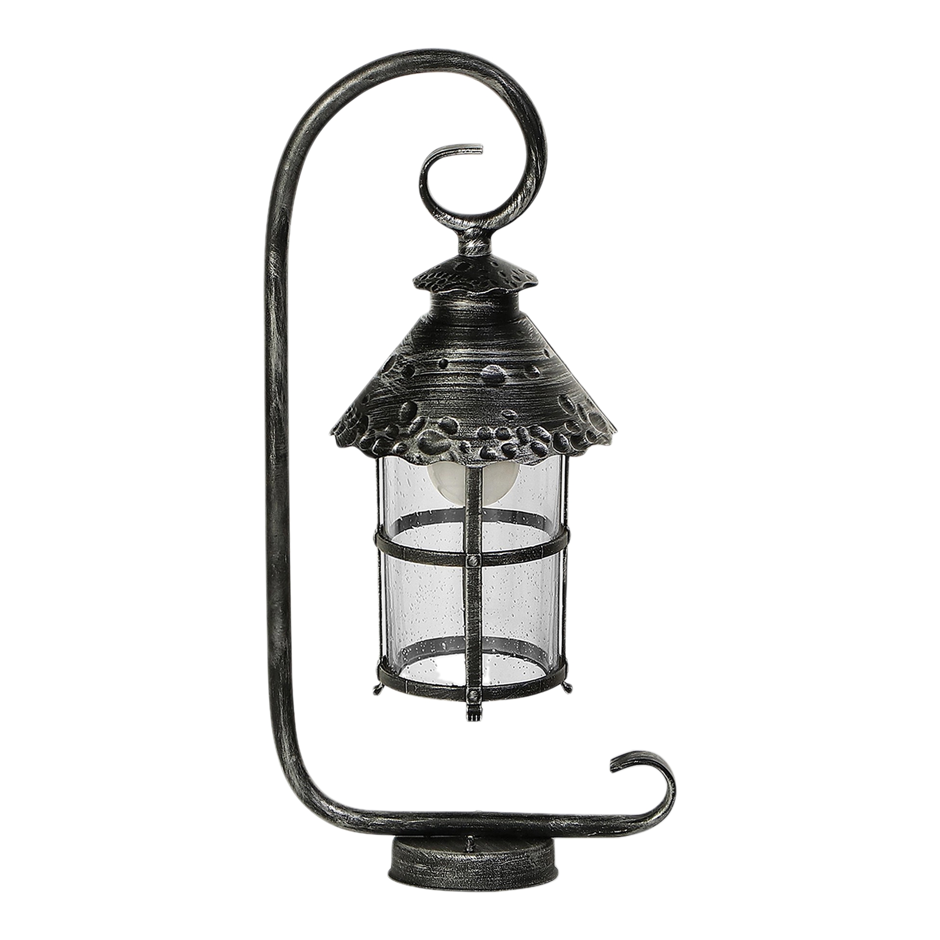 Светильник садовый Amber Lamp 8732B IP23 E27 черное серебро