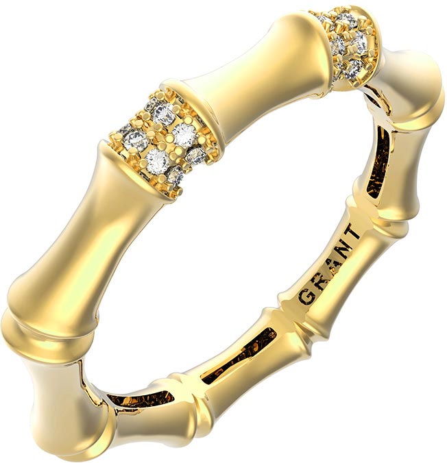 Кольцо из желтого золота р. 18 Grant 9101684-gr, бриллиант